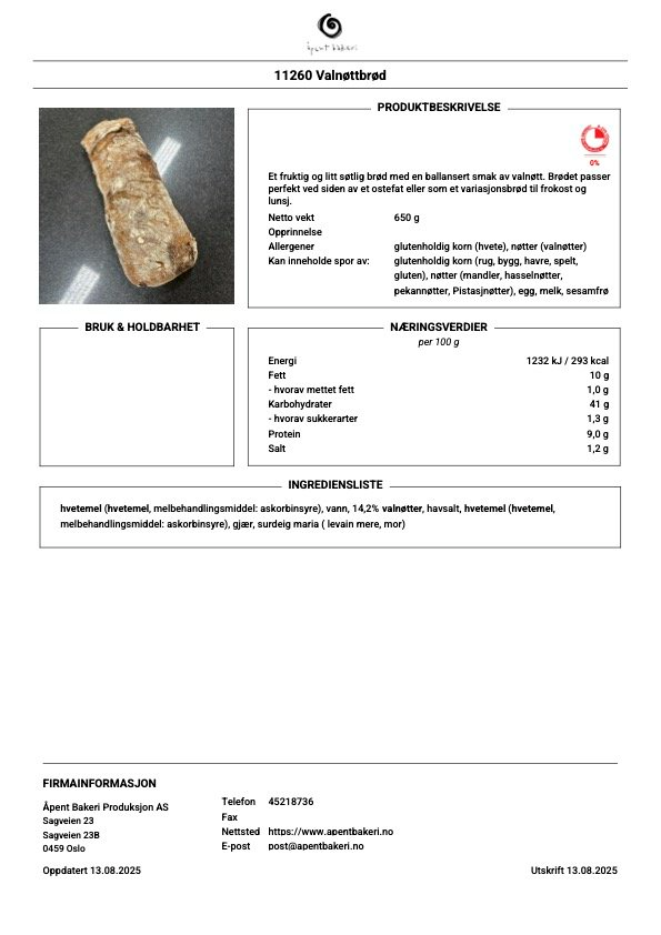 Valnøttbrød