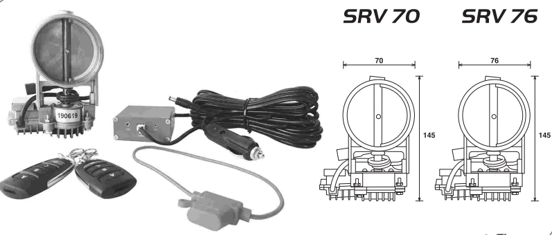 Elektronisk eksosvender 76mm