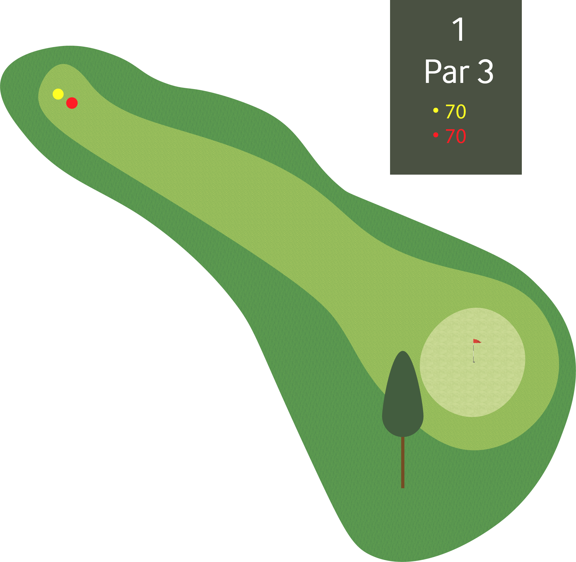 Hull 1 - Par 3 - 70m