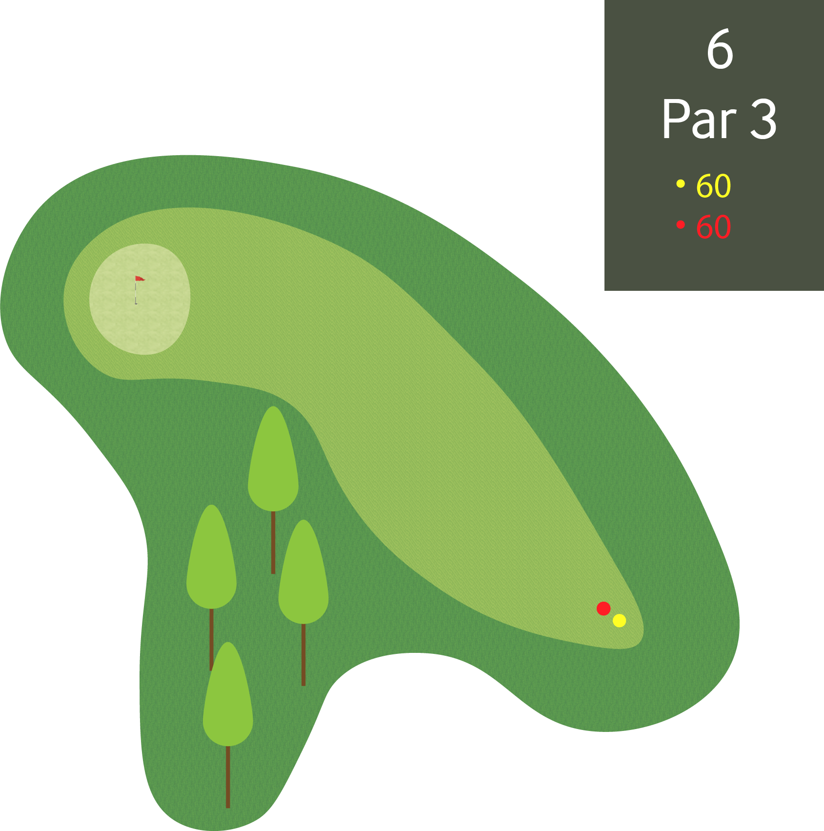 Hull 6 - Par 3 - 60m
